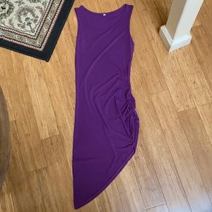 Purple Asymmetrical Cotton Dress Size Small